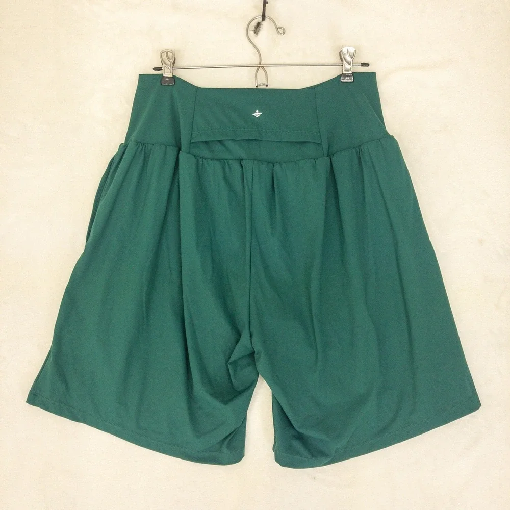 Halara SoftlyZero Airy Shorts Womens XL Green High Waisted Pockets Athletic New
